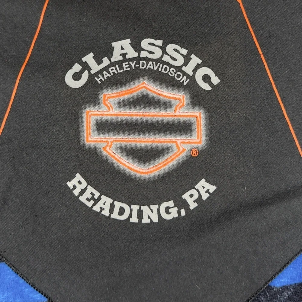 VTG 03 Y2K Harley-Davidson Black and Orange Web Bandana